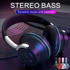 Wireless Bluetooth 5.1 Headphones Over Ear LED Headset Stereo Noise Cancelling Over-Ear Headphones price