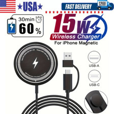 15W Magnetic Fast Wireless Charger Pad For SamsungS24 Ultra iPhone 16 14 Pro LOT Tablet Charger price