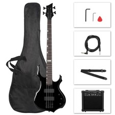 Glarry 39" Full Size Burning Fire Electric Bass Guitar School Band With 20W AMP Bass Guitar price