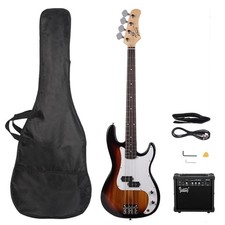 Glarry 46 Inch 34" Scale Basswood GP Electric Guitar Bass with 20W AMP Bass Guitar price
