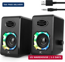 OROW Computer Speakers,USB Powered Desktop Speakers with 6 Lights Modes,Bluetoot Gaming Speaker price