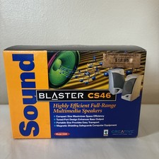 Vintage Creative Labs Sound Blaster Computer Speakers CS46 NOS New In Box 90’s Gaming Speaker price