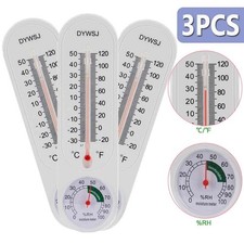1-3Pcs Wall Thermometer Indoor Outdoor Hygrometer Temperature Humidity Meter USA Thermometers price