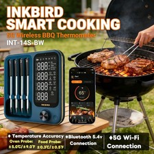 INKBIRD Wireless Meat Thermometer BBQ Grill Food Cooking 5G WiFi Bluetooth 5.4v Thermometers price
