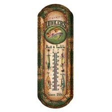 Rivers Edge Products Tin Thermometer, 17" x 5" Indoor or Outdoor Thermometer, Thermometers price