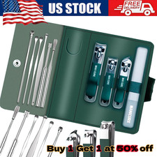 Manicure Pedicure Set Nail Clippers Ear Pick Cleaner Cuticle Grooming Kit Case Manicure & Pedicure Set price
