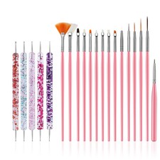 FULINJOY 20 Pcs Nail Art Design Tools, 15 Painting Multicolor Manicure & Pedicure Set price