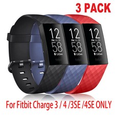 3 Pack Replacement  Band for Fitbit Charge 3 / 4 SE Bracelet Watch Rate Fitness Watch and Bracelet Accessory price