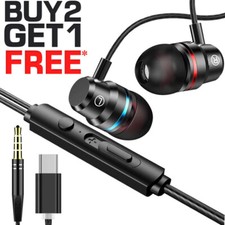 HIFI Bass Stereo Wired Earbuds Headset In-Ear Earphone Headphone MIC 3.5mm USB-C In-Ear Headphones price