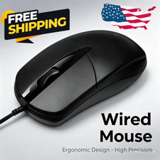 USB 2.0 Optical Wired Scroll Wheel Mouse PC Laptop Notebook Desktop Black Mice~ Wired Mouse price