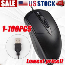 USB 2.0 Optical Wired Scroll Wheel Mouse PC Laptop Notebook Desktop Black Lot Wired Mouse price
