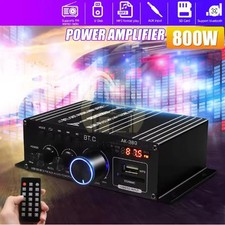 2 Channel 800W bluetooth Mini HIFI Power Amplifier Audio Stereo Amp Home Car FM Stereo Amplifiers price