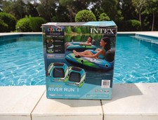 Intex River Run 1 Inflatable Floating Water Lounge Tube Raft, 2pk Inflatable Water Products price