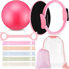 11 Pcs Pilates Ring Set for Women, Yoga Home Gym Equipment with 12" Ring, 9.8" Pilates Equipment price