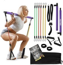 Pilates Bar Kit - Portable Home Gym Workout Equipment with Resistance Bands NEW Pilates Equipment price