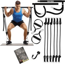 Pilates Bar Kit - Portable Home Gym Workout Equipment with Resistance Bands NEW Pilates Equipment price