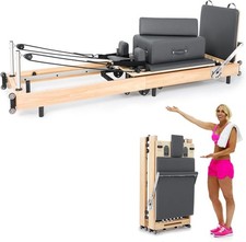 Pilates Reformer Machine,Wood Home Pilates Equipment, Foldable Pilates Reformer Pilates Equipment price