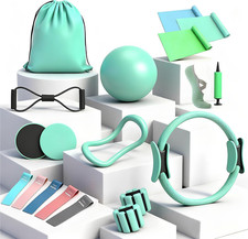 Pilates Equipment Kit for Home Workouts - 18Pcs Set- 14'' Pilates Ring and Ball Pilates Equipment price