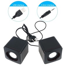 3.5mm Mini USB Wired Computer Speakers Stereo Bass For PC Laptop Desktop Blacktc Computer Speakers price