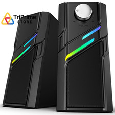 Computer Speakers for Desktop PC with Easy Knob, Clear Powerful Black Computer Speakers price