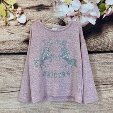 Toddler Girls Viscose Sparkle Unicorns Comfy Sweatshirt Top 3-4 Years Baby Sweatshirt price