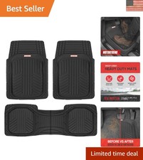 Durable Heavy-Duty Rubber Floor Mats for Cars, Trucks, SUVs - Black, Set of 3 Car Floor Mat price