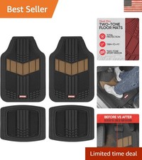 Motor Trend DualFlex Sporty Two-Tone Waterproof Car Floor Mats – 4-Piece Set Car Floor Mat price