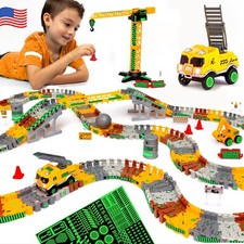 Construction Toy Track For Kids Playset Gift - Excavator Truck Crane Vehicles Toy Vehicle price
