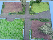 (NO110M) SET 1 - 4 field set with built in roads  (20/28mm).  SALE Built-in Sets price