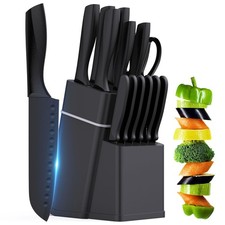 Kitchen Knife Set with Block - 15 Pieces Knife Sets with Built-in Sharpener, ... Built-in Sets price