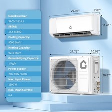 Heating Cooling Mini Split 9000 BTU Air Conditioner Up to 450 Sq Ft Tool Set Heat Pump price
