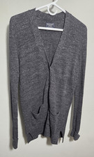 Abercrombie & Fitch Men's Gray Knit Cardigan Sweater XS V-Neck Button Pockets Men's Sweater & Cardigan & Knitwear price