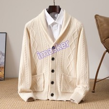 Mens Knitted Cardigan Sweater Button Knitwear Short Coat Outwear Autumn Men's Sweater & Cardigan & Knitwear price