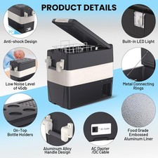 12V Portable Car Refrigerator Freezer ,52 QT Electric Cooler for Camping ,Travel Freezer, Cooler price