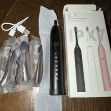 X-3 Electric Toothbrush Black With 8 Replacement Heads And Charger BLACK Electric Toothbrush and Accessories price