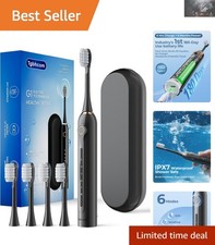 Black Electric Toothbrush Set: 4 Heads, 180-Day Battery, Waterproof Convenience Electric Toothbrush and Accessories price