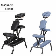 Portable Massage Chair PU Leather Pad Travel Tattoo Spa Salon Chair Black/Blue Massage Chair price
