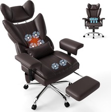 Massage Heated Office Chair with Foot Rest - 6 Points Vibration Big and Tall Massage Chair price