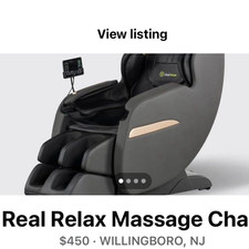 Real Relax Massage Chair Recliner in Black & Gray Massage Chair price