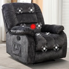 Canmov Manual Recliner Chair with Vibration Massage and Heat, Soft Fabric Chair Massage Chair price