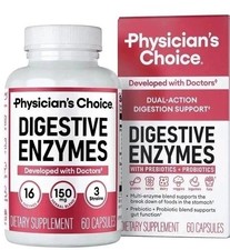 Physician's CHOICE Digestive Enzymes - Multi Enzymes, Organic Prebiotics - 60 CT Organic Products price