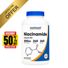 Nutricost Niacinamide (Vitamin B3) 500mg, 240 Capsules - Flush Free, Gluten Free Organic Products price