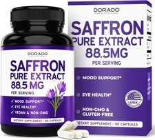 Saffron Supplements, 3 Month Supply, Pure 88.5Mg Saffron Extract for Women & Men Organic Products price