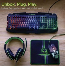 Hyper Gear Pro Gaming Kit Computer Laptop Accessories 4 In 1 Keyboard Unisex New Laptop Accessories price