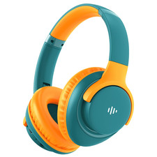 KVIDIO Bluetooth Headphones Over Ear, 65 Hours Playtime Wireless - Green/Orange Headphones price