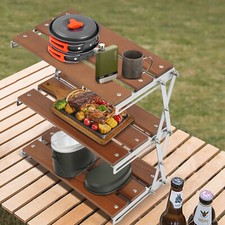 Camping Kitchen Table Picnic Cabinet Folding Cooking Storage Rack Portable Camping Kitchen price