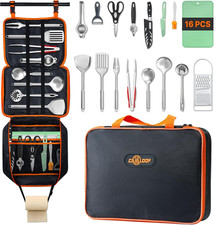 Gaialoop Portable Camping Cooking Utensils Set, Camp Kitchen Set with Organizer Camping Kitchen price