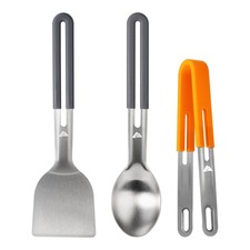 3-Piece Stainless Steel & Plastic Camping Utensil Set Durable Kitchen Cooking US Camping Kitchen price
