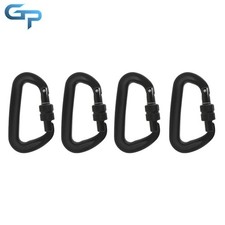 4 Pack 12KN Rock Climbing Locking Carabiner Clip Camping Spring Hook Heavy Duty Climbing Gear price