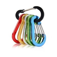 Aluminum Carabiner Clip D Ring Set Hiking Gear Keychain Key Holder Loop US Climbing Gear price